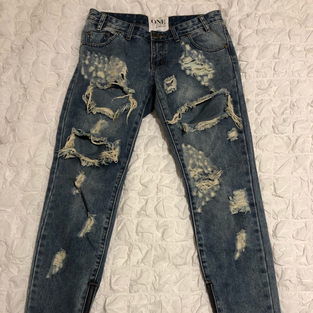 One Teaspoon Trashed Free Birds